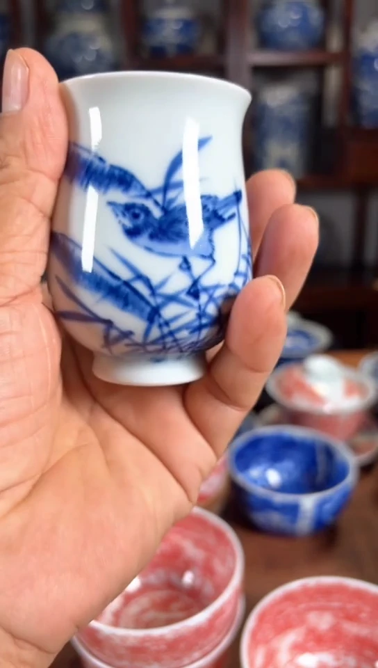 杯五彩瓷器杯子瓷器杯子