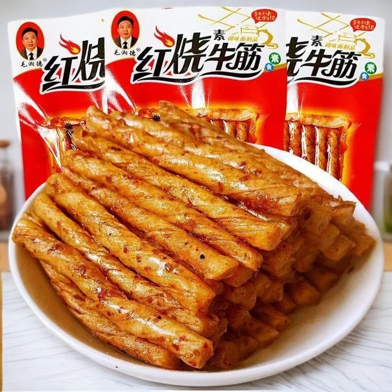 毛湘德红烧牛筋辣条8090后儿时怀旧零食小时候校园童年麻辣食品