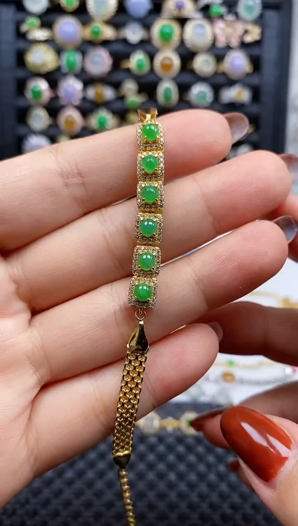 银S925镶嵌戒指翡翠412