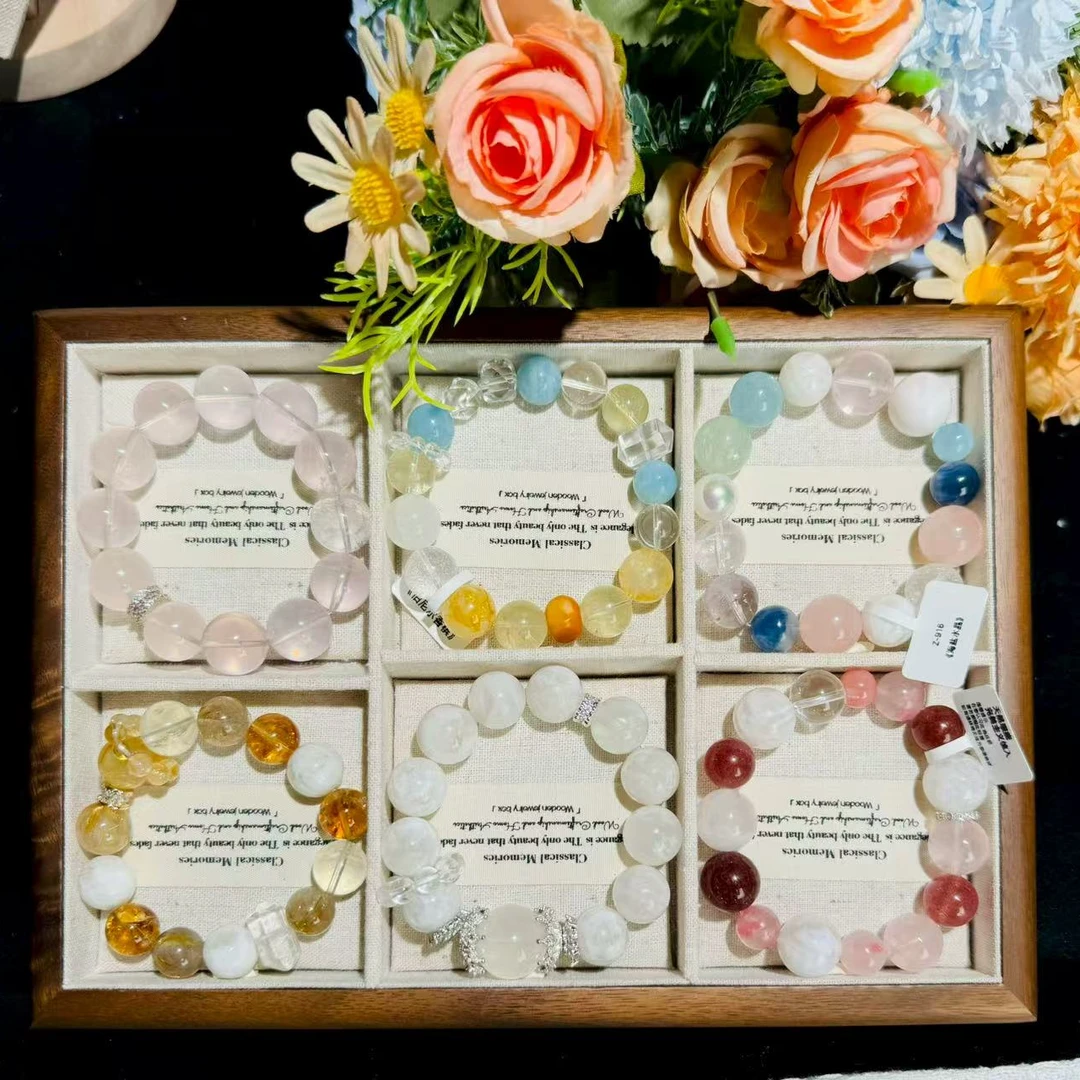 【炘喜】天然水晶手串多样性发货 发其一