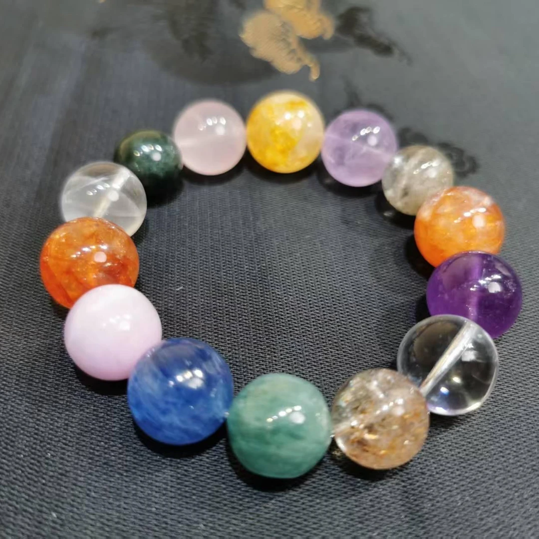 水晶多宝14mm手链 62g