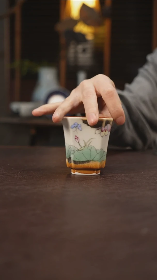 杯景德镇陶瓷杯碗柴烧多人