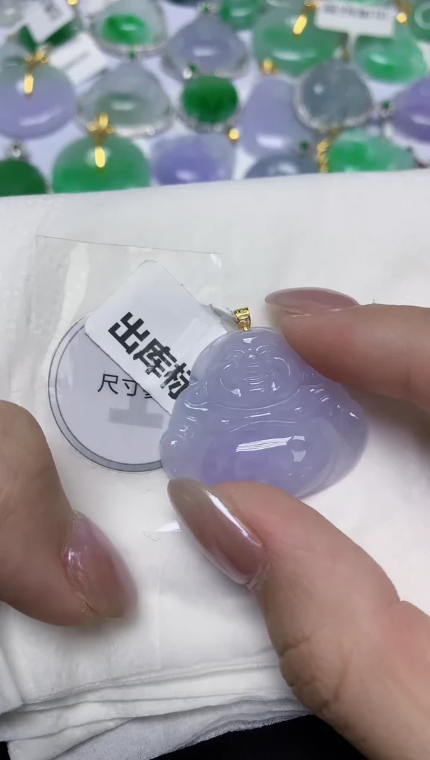 翡翠18K金镶嵌颈饰天然缅甸翡翠A货百元以上9元证书费自理