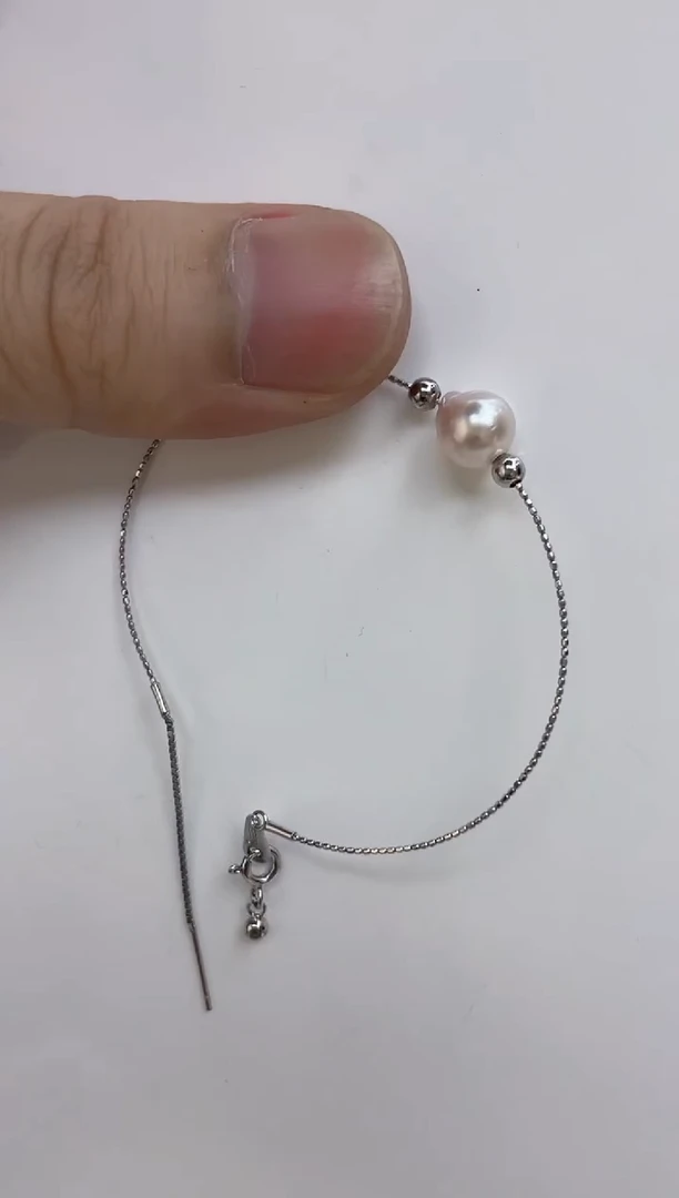 银S925镶嵌海水珍珠手镯