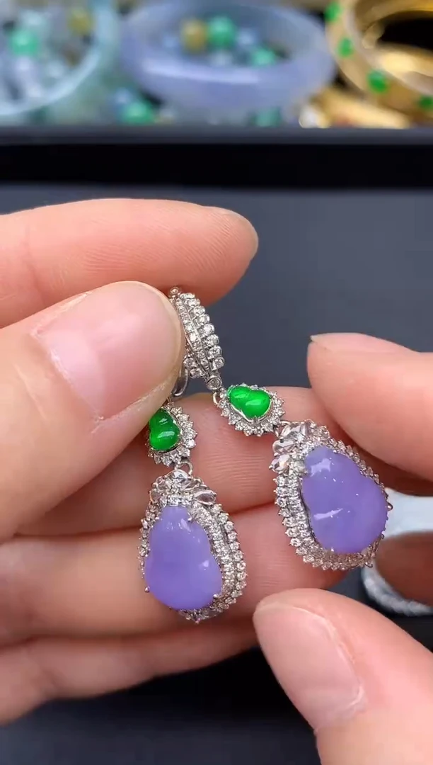 颈饰18K金镶嵌翡翠411雪姐翡翠天天见