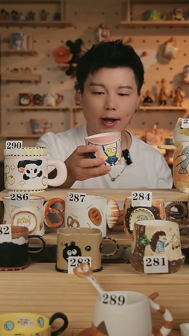 陶瓷手柄款景德镇手绘手作创意陶瓷杯子