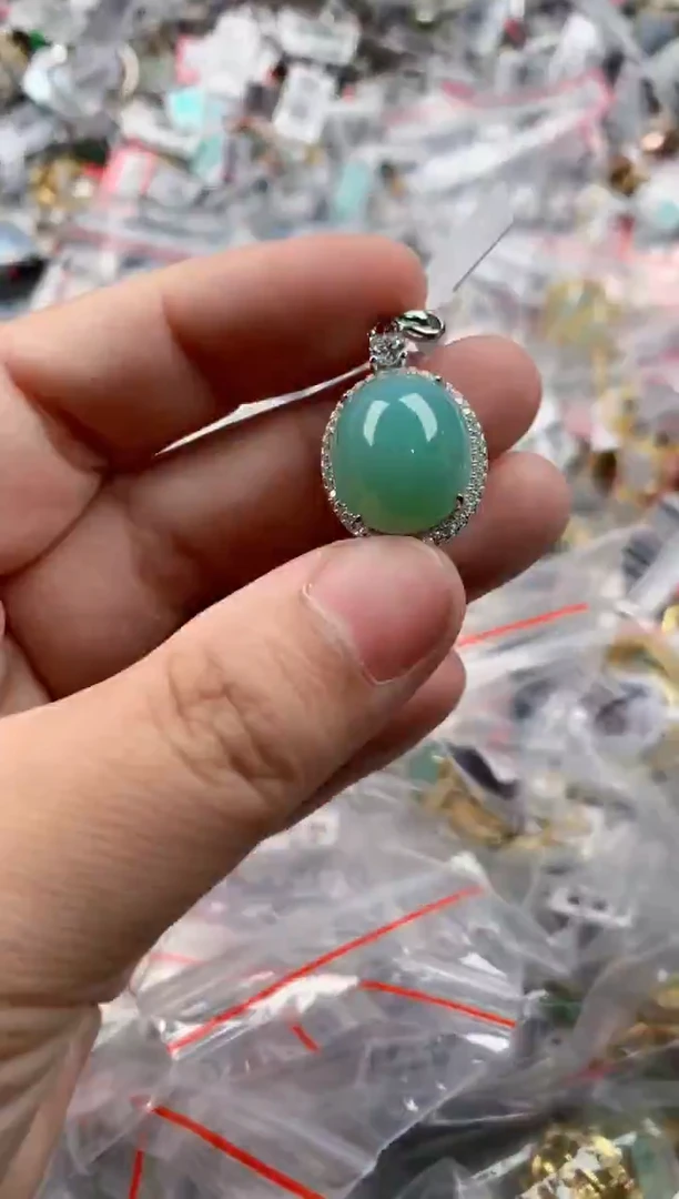 银S925镶嵌戒指翡翠555   10