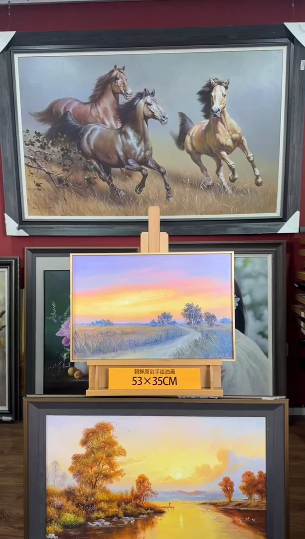 油画【6号】约53*35cm丨朝鲜原创纯手绘孤品油画丨带装裱