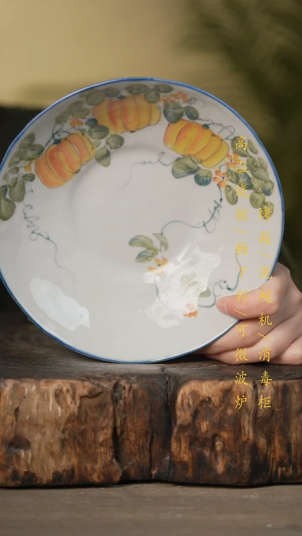 瓷片景德镇高温釉下彩可微波烤箱洗碗机