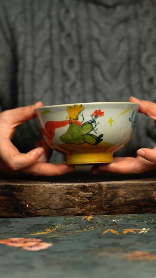 【闪购商品】杯杯釉下彩手工手绘同款陶器