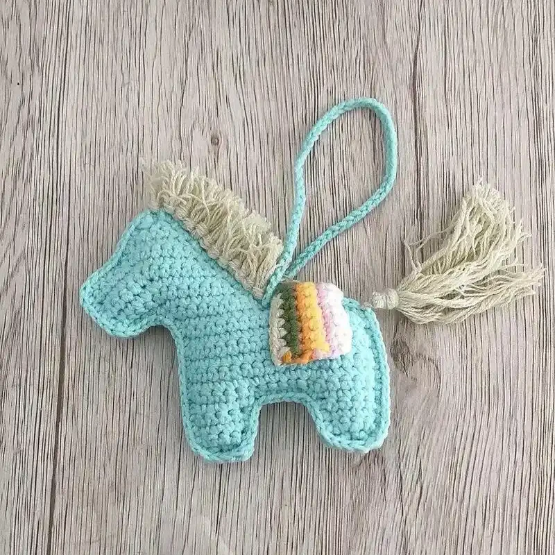 JUZI轻奢高品手工小马挂件几种皮料组合自选M