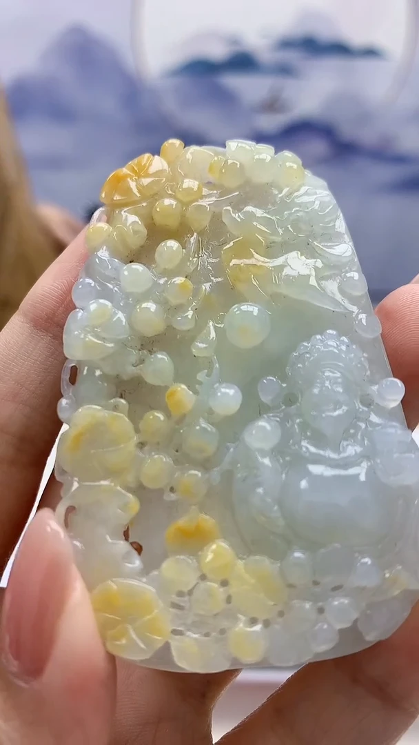 定制翡翠未镶嵌4829xx-毛货挂件103