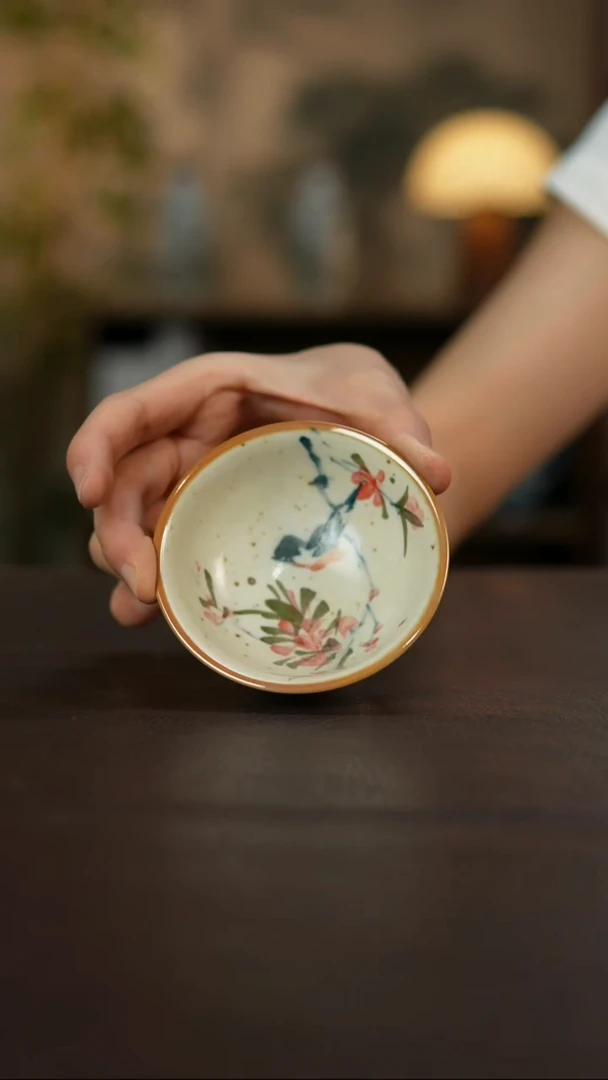 景德镇陶瓷杯碗柴烧多人