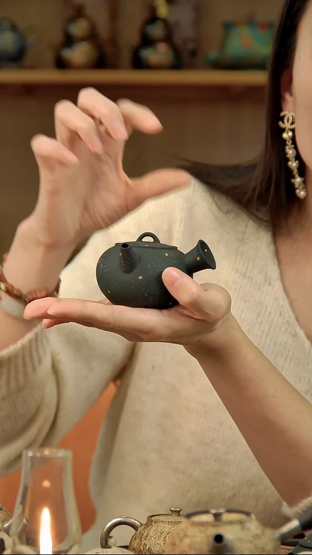 言野手作 初雪侧把壶