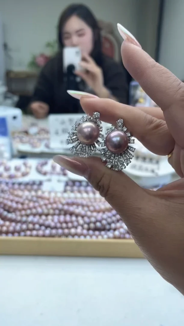 未镶嵌吊坠淡水珍珠13mm两代款式紫珠(多样性发一）