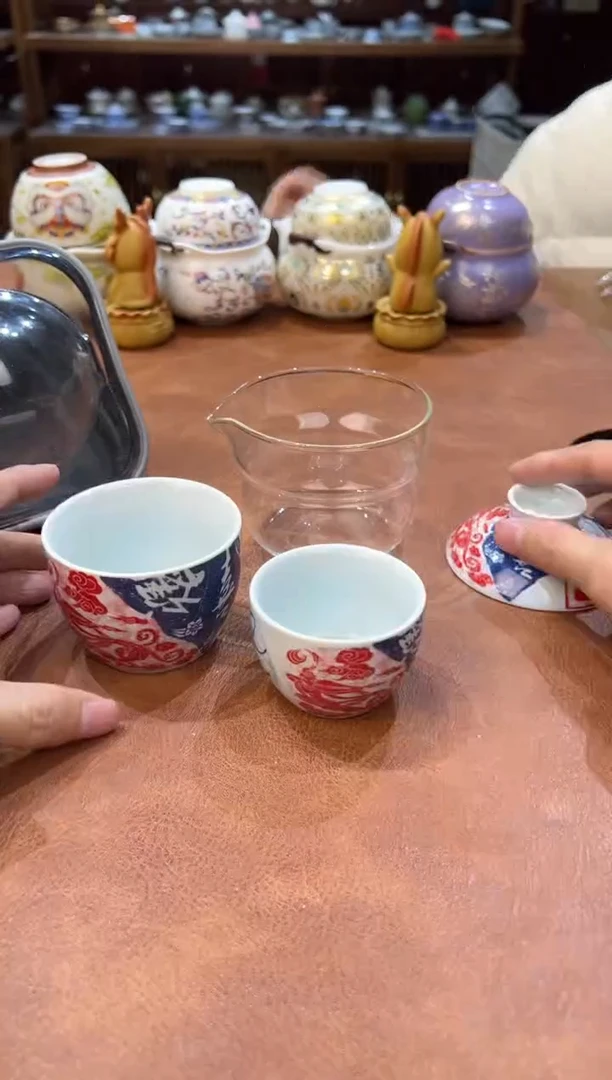 真的很便宜会开片的旅行茶具