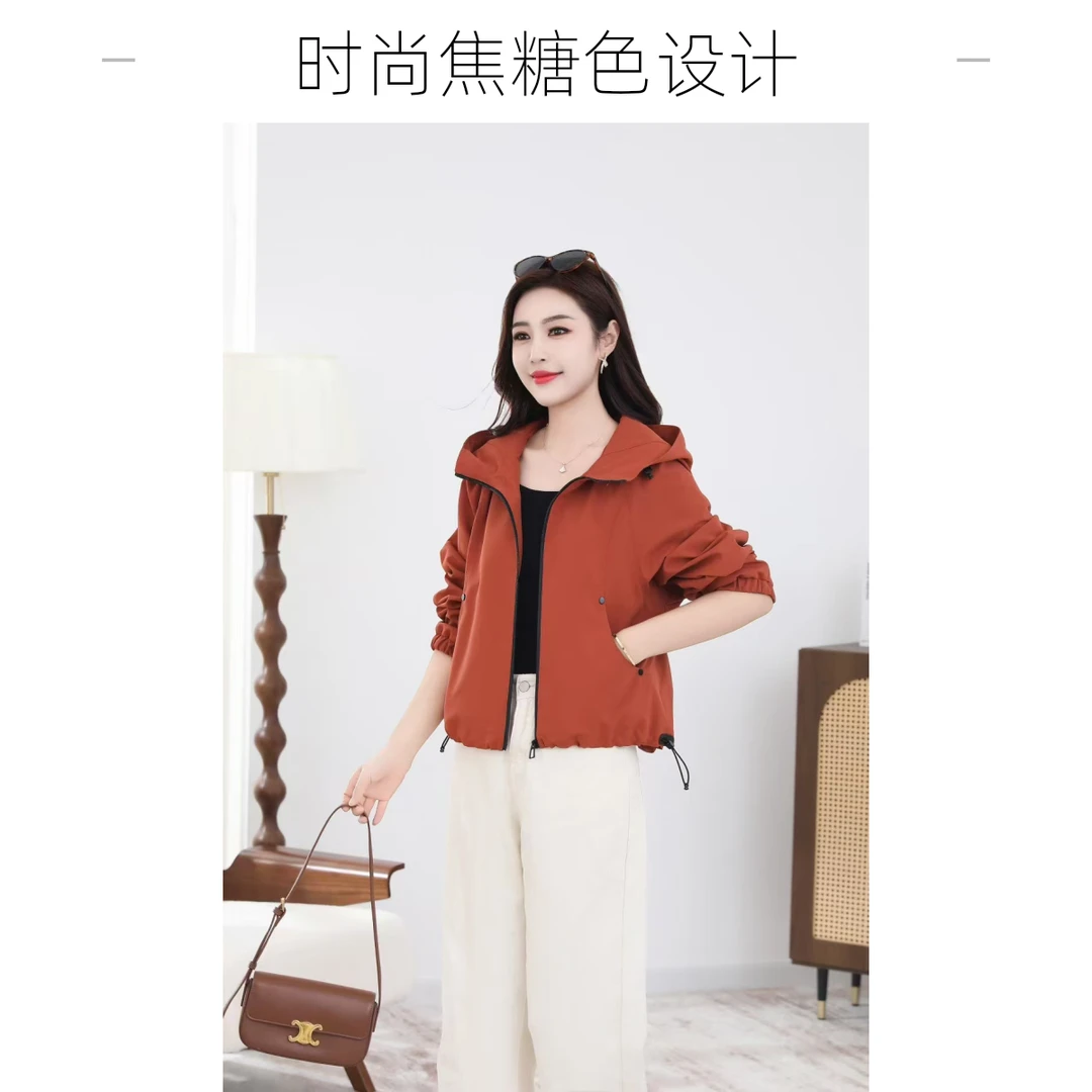 06新款休闲时尚连帽春秋显瘦百搭女士韩版短款小外套