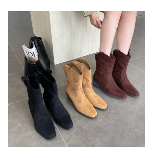 9988-279B舒适百搭尖头复古时装靴