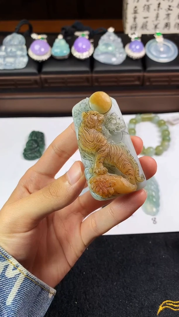 未镶嵌定制翡翠王***儿3574毛货不退不换