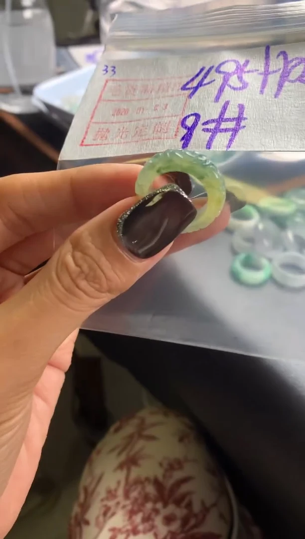 未镶嵌定制翡翠_****H33戒圈9*505元毛货需精抛光发