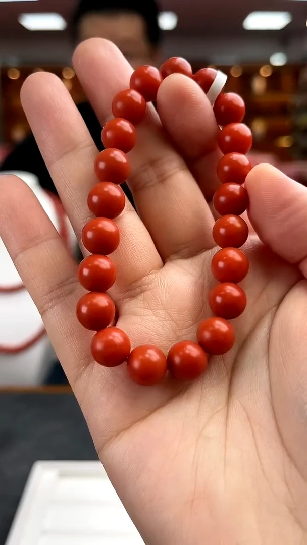 未镶嵌卡9南红保山杨柳哑光单圈南红玛瑙一件13