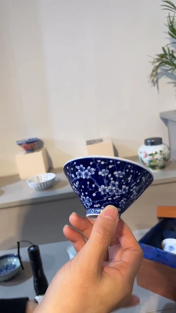 景德镇高温瓷冰梅斗笠