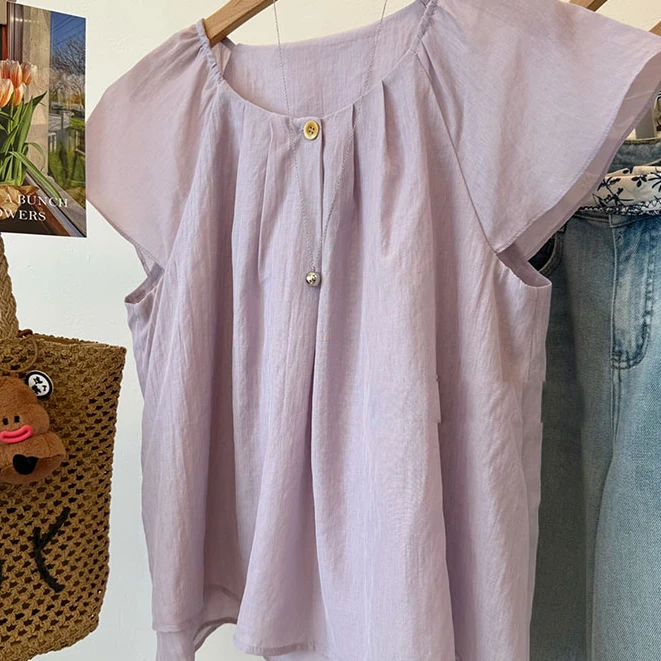 2025夏季薄款衬衫小众打底设计推荐搭配气质轻奢洋气外套#0h5