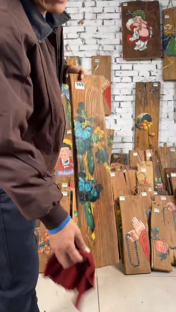 吊坠桃核169号门板画