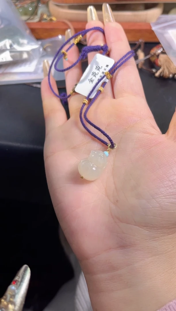 项链银S925镶嵌和田玉多样性发其一孤品默认微瑕