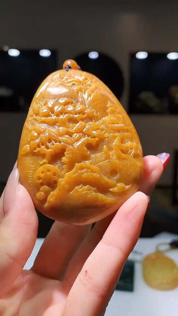 【闪购商品】定制翡翠未镶嵌1030hm-毛货挂件36