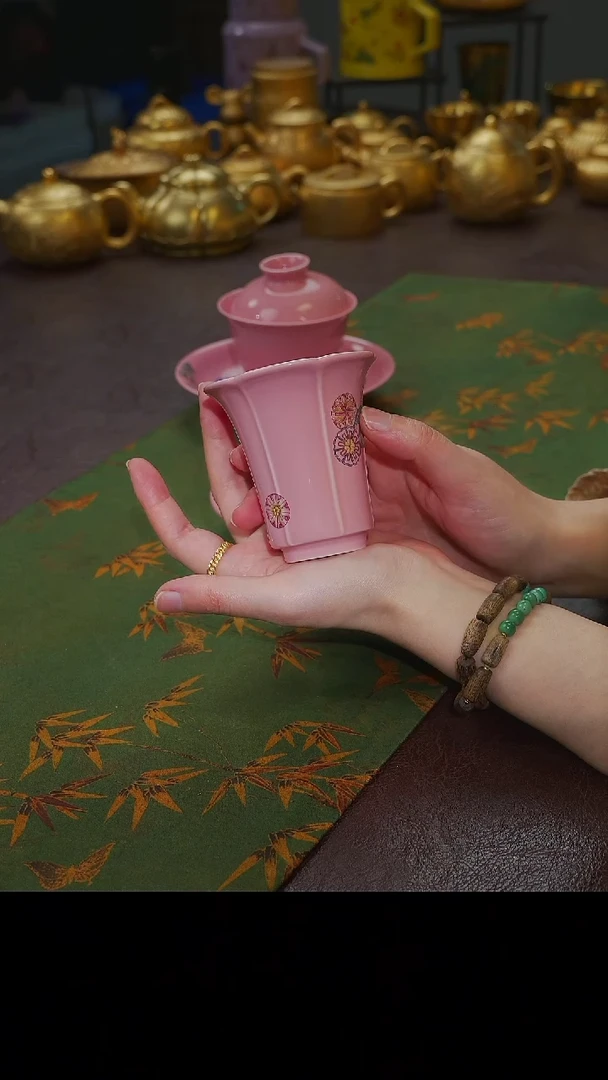 茶杯紫砂【宜景窑桃夭粉系列】杯