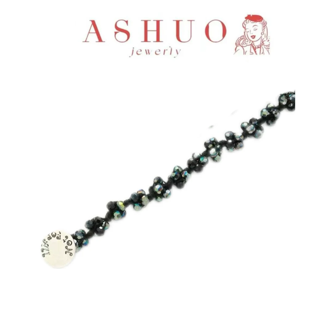 铜合金玻璃手链 Not For All手链as10204