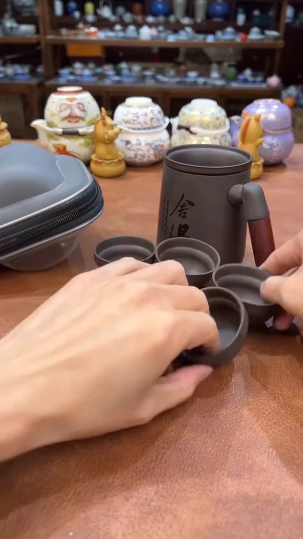 真的很便宜会开片的旅行茶具