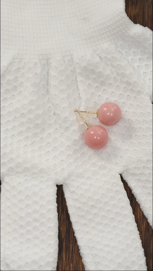 18K金镶嵌欧泊耳饰1