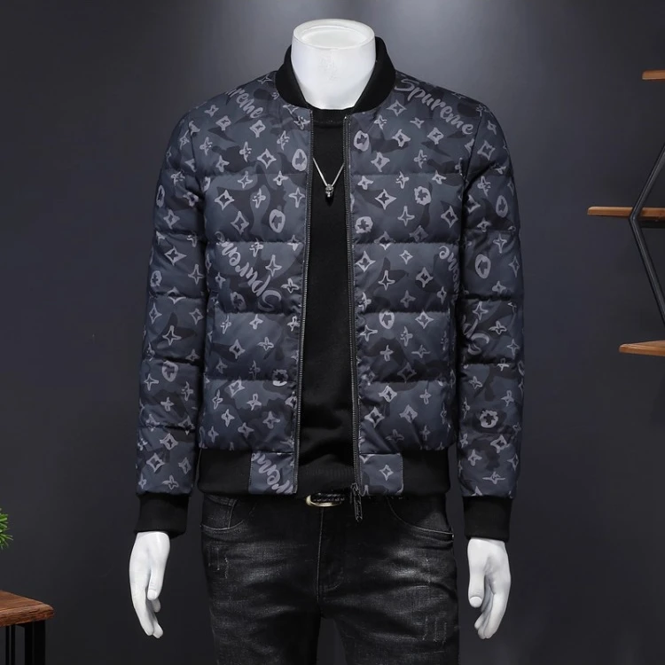 欧洲站男士冬季羽绒服加厚外套男韩版潮流2024年冬装新款男装上衣