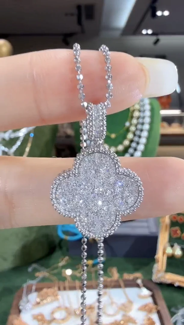 铂Pt950镶嵌吊坠实验室培育钻石2.0不含链