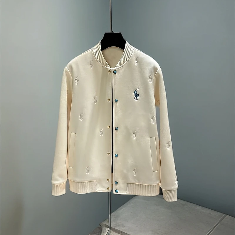2024年欧货轻奢外套休闲秋冬男士长袖夹克废土风潮流个性棒球服