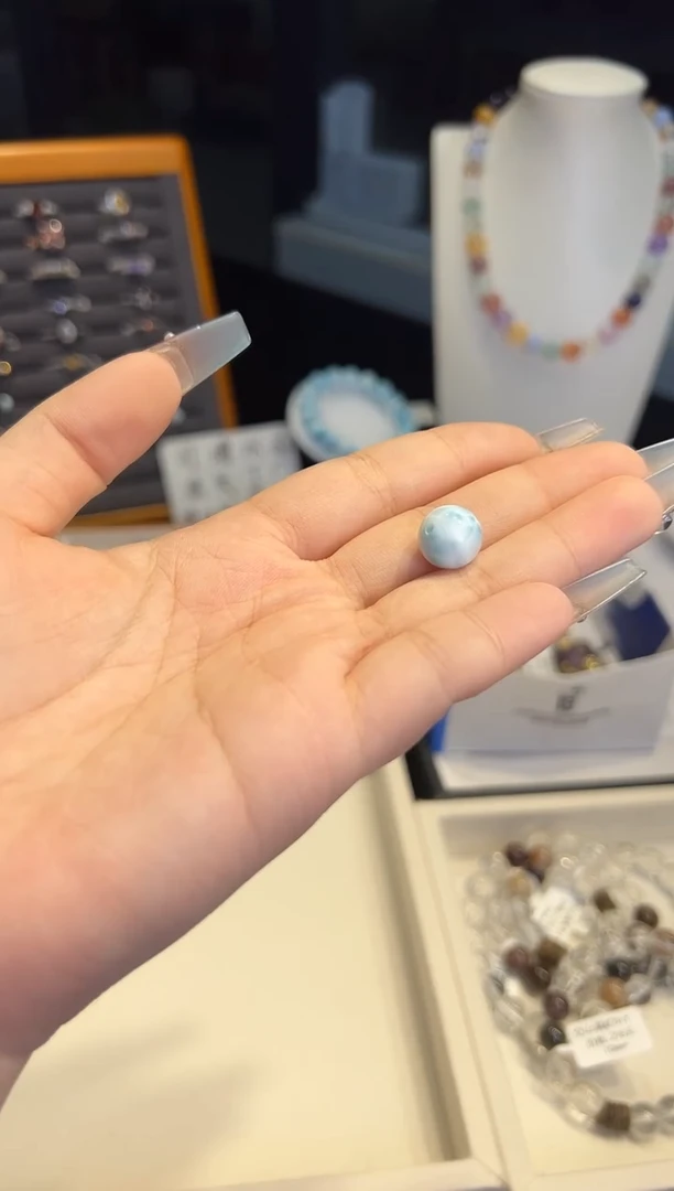 未镶嵌针钠钙石（海纹石）珠宝半成品海纹石单珠11+多样性发其一