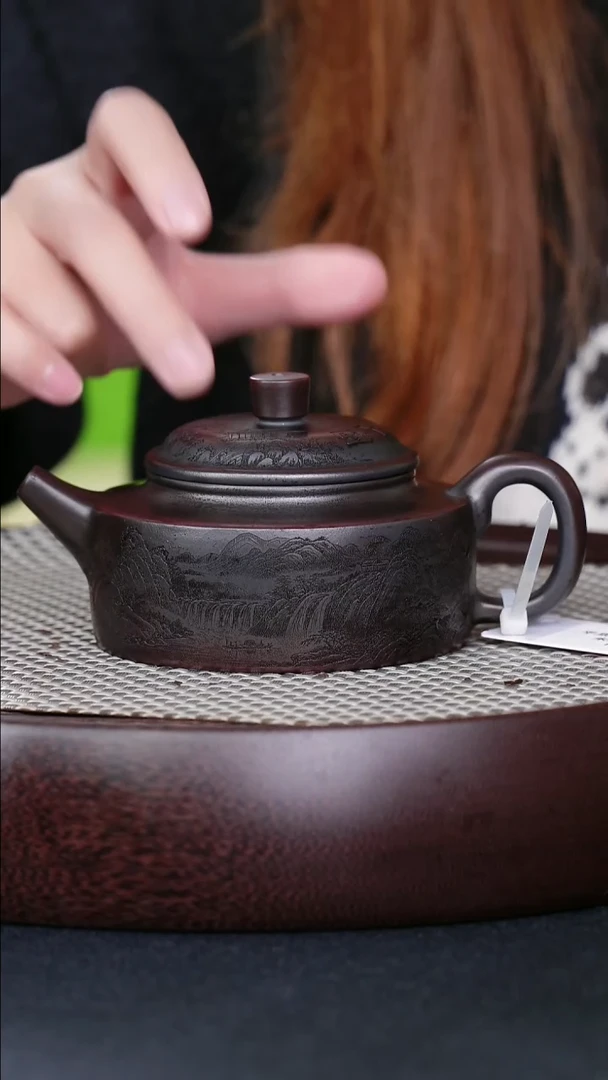 茶壶紫砂宜兴紫砂壶平底德钟h06033