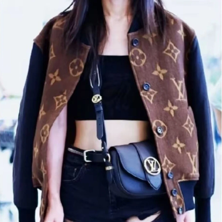 全新未使用 LOUIS VUITTON PARIS 提花拼接无内衬夹克外套/36码