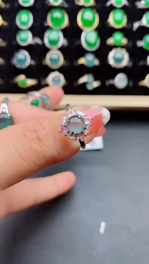 【闪购商品】翡翠戒指银S925镶嵌1212212