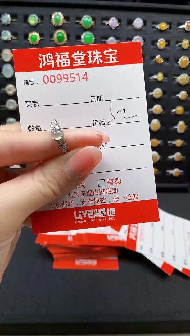 【闪购商品】翡翠戒指银S925镶嵌0000