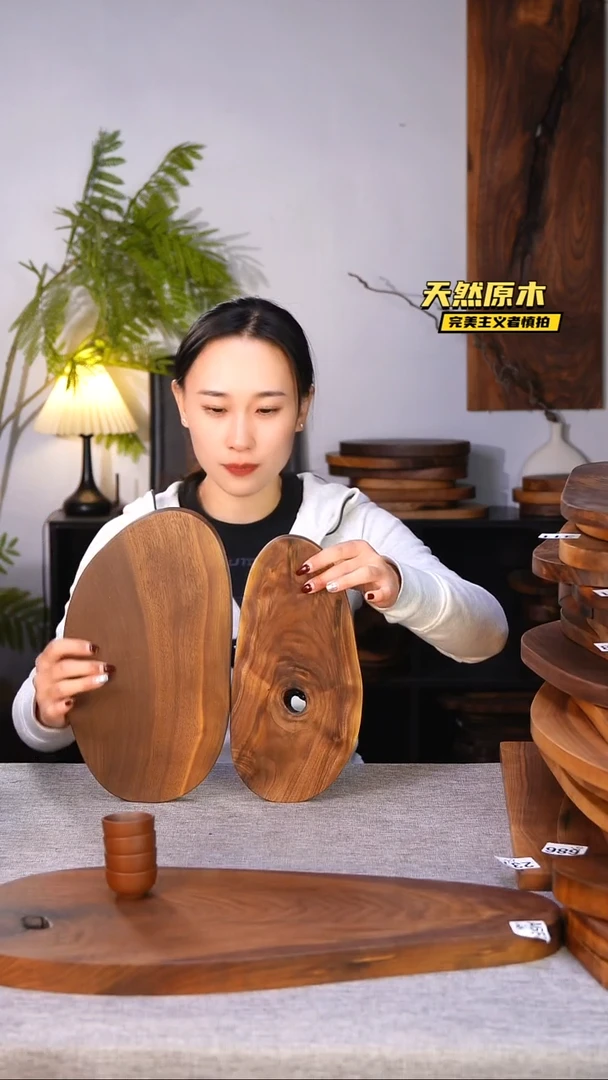 木北美黑胡桃原木.干裂疤结不属于商品质量问题完美主义者慎拍