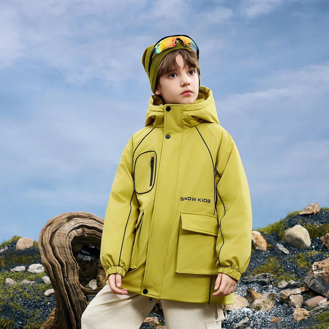 雪中飞2025亲子儿童户外潮酷时尚连帽外套
