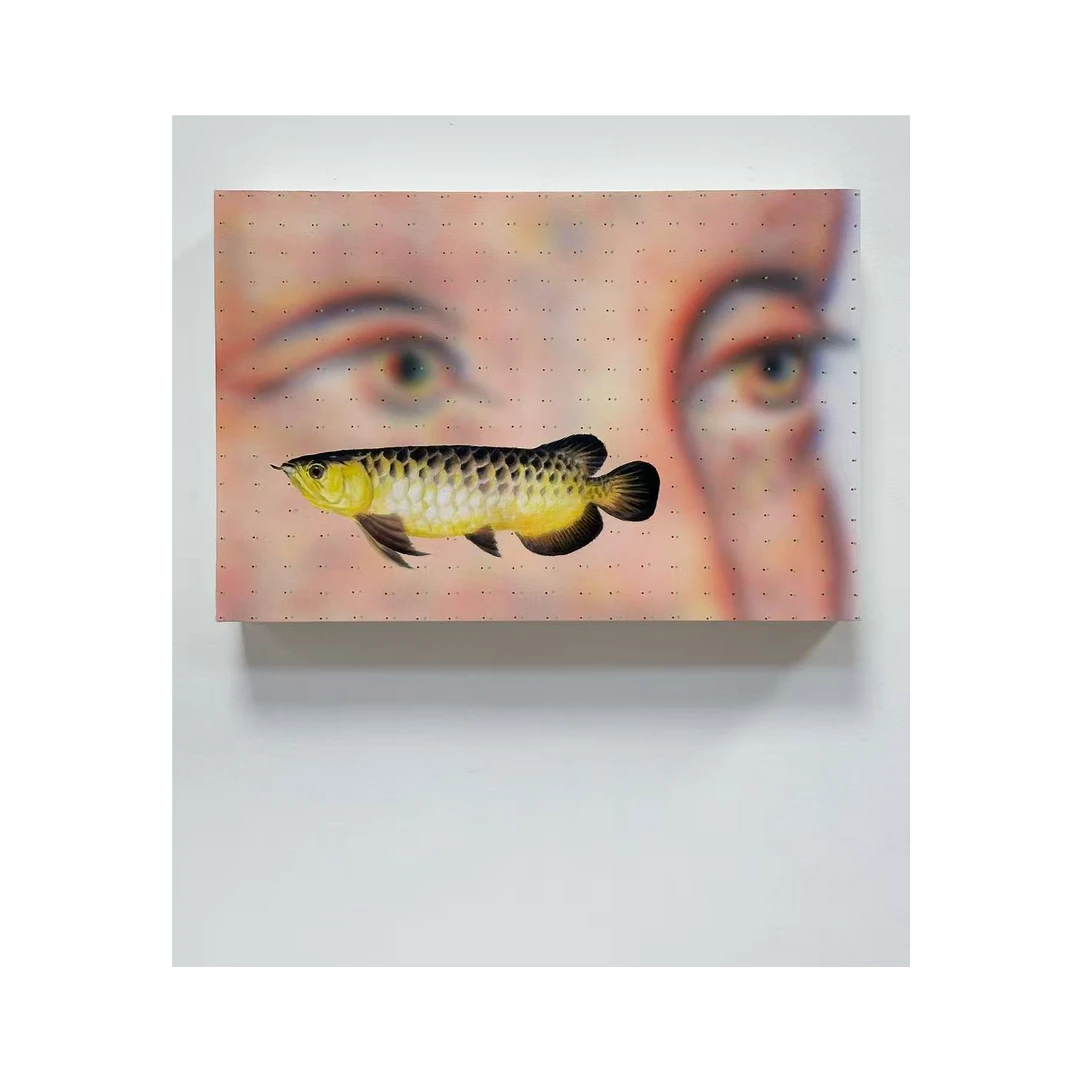 蹬红走绿 | 任俊峰 当代艺术家虚焦感木板丙烯油画绘画原作收藏
