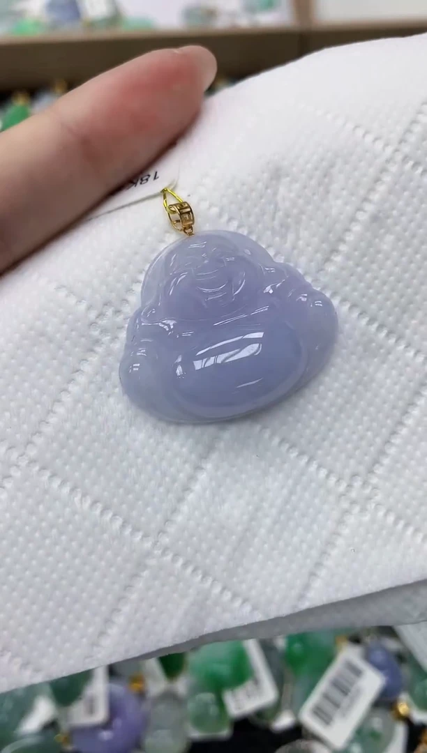翡翠18K金镶嵌颈饰 1111111111