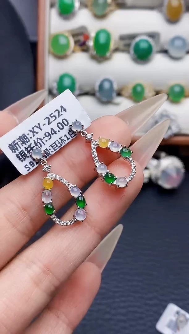 银S925镶嵌戒指翡翠2314