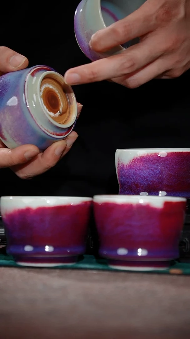 73-5金刚杯（四十七号釉 窑变随机）