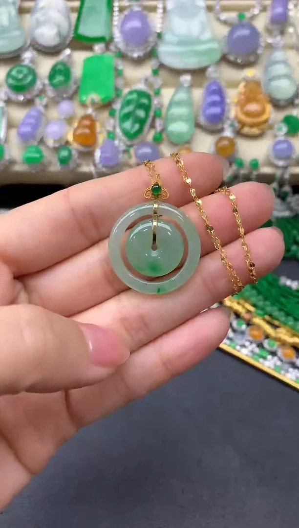 【闪购商品】翡翠颈饰18K金镶嵌386中国好珍宝