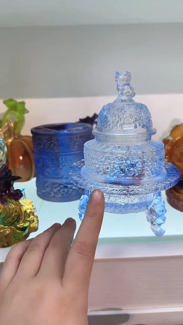 手工艺品琉璃狻猊香炉